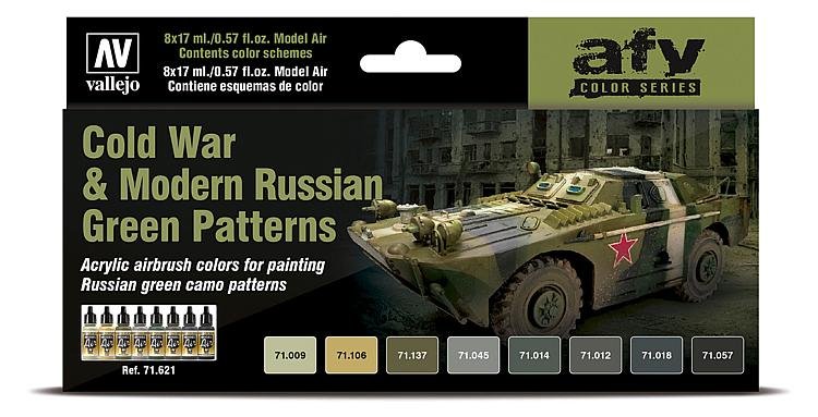 Set FC günstig Kaufen-Kalter Krieg bis heute - Russische Grünmuster - Farbset - 8 x 17 ml. Kalter Krieg bis heute - Russische Grünmuster - Farbset - 8 x 17 ml <![CDATA[Acrylicos Vallejo / 71.621]]>. 