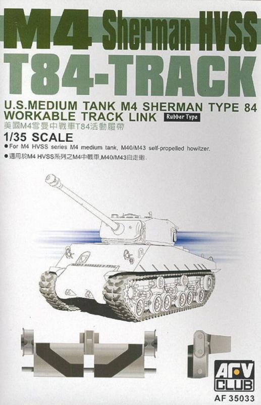 M4 Sherman günstig Kaufen-M4 Sherman HVSS T84-Track. M4 Sherman HVSS T84-Track <![CDATA[AFV-Club / AFV35033 / 1:35]]>. 