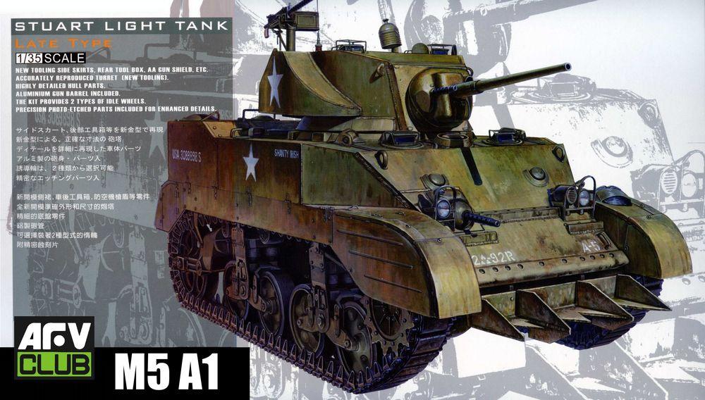 Club  günstig Kaufen-US M5A1 Late type w/Hedgerow cutter. US M5A1 Late type w/Hedgerow cutter <![CDATA[AFV-Club / AFV35161 / 1:35]]>. 