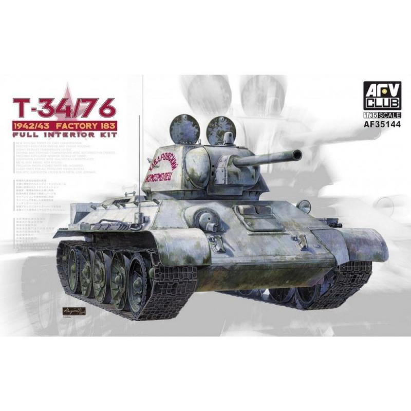 Club  günstig Kaufen-T34/76 Mod. 1942/43 No.183 (Full Int.). T34/76 Mod. 1942/43 No.183 (Full Int.) <![CDATA[AFV-Club / AFV35144 / 1:35]]>. 