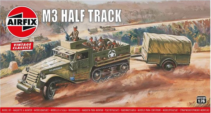 5055286652783 - Airfix A02318V - 176 M3 Half Track & 1 Ton Trailer Vintage Classics 5055286652783 - Airfix A02318V - 176 M3 Half Track & 1 Ton Trailer Vintage Classics