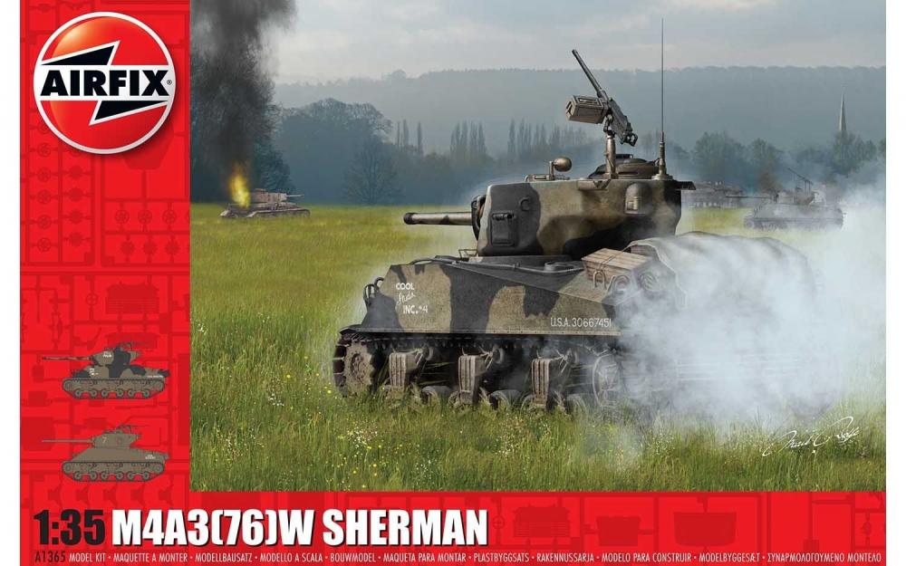 5055286662294 - Airfix A1365 - 135 M4A3(76)W Battle of the Bulge 5055286662294 - Airfix A1365 - 135 M4A3(76)W Battle of the Bulge
