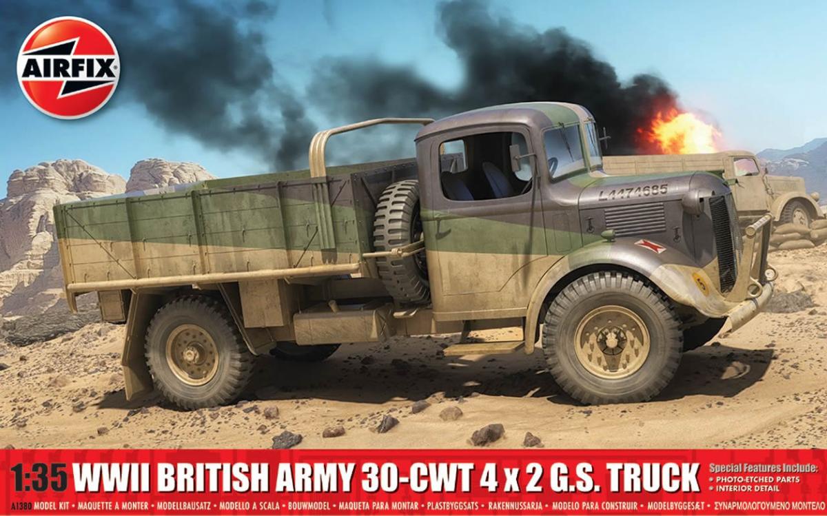 Truck günstig Kaufen-WWII British Army 30-cwt 4x2 GS Truck. WWII British Army 30-cwt 4x2 GS Truck <![CDATA[Airfix / A1380 / 1:35]]>. 