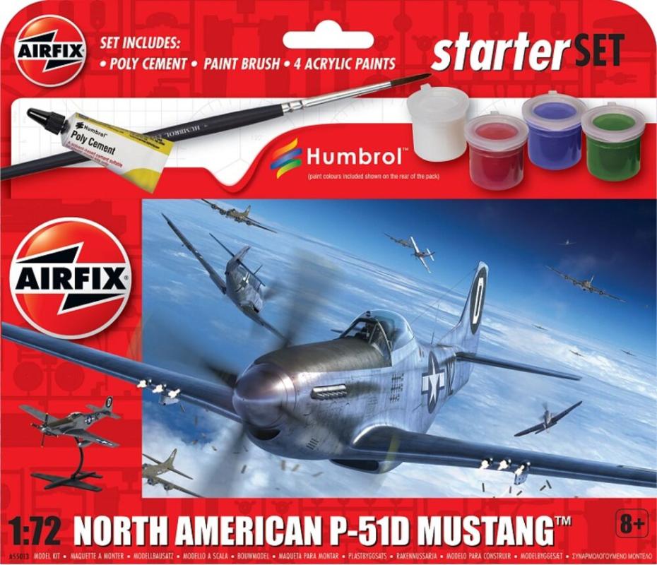 North American günstig Kaufen-Starter Set - North American P-51D Mustang. Starter Set - North American P-51D Mustang <![CDATA[Airfix / A55013 / 1:72]]>. 