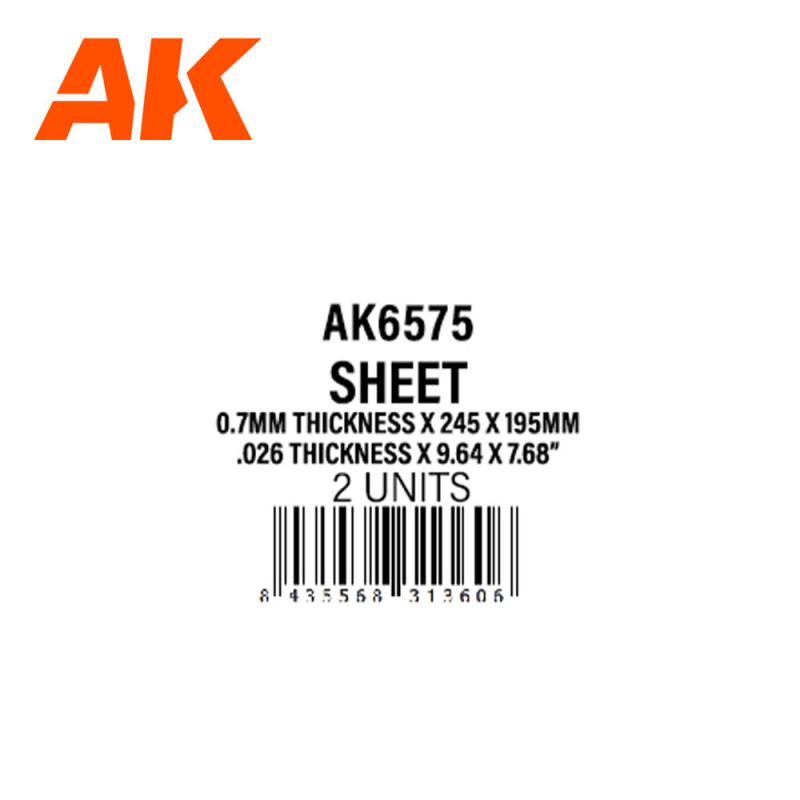 8435568313606 - 07mmthickness x 245 x 195mm - STYRENE SHEET 8435568313606 - 07mmthickness x 245 x 195mm - STYRENE SHEET