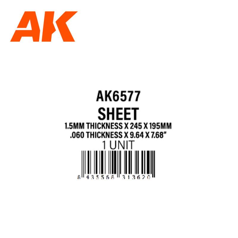 8435568313620 - 15mmthickness x 245 x 195mm - STYRENE SHEET 8435568313620 - 15mmthickness x 245 x 195mm - STYRENE SHEET