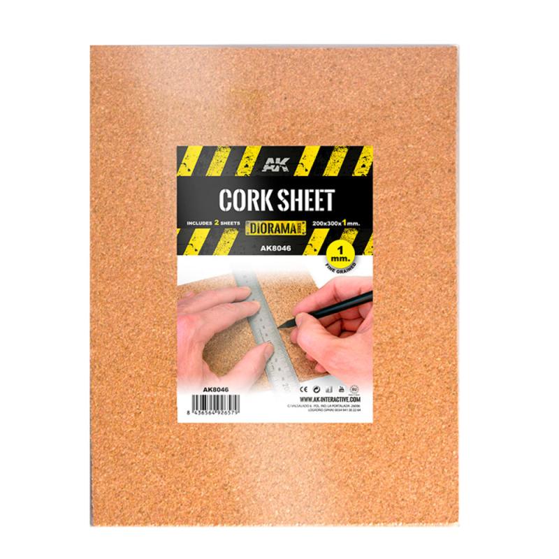 8436564926579 - CORK SHEETS - FINE GRAINED LAMINAS CORCHO - GRANO FINO - 200 x 300 x 1mm (2 SHEETS LAMINAS) 8436564926579 - CORK SHEETS - FINE GRAINED LAMINAS CORCHO - GRANO FINO - 200 x 300 x 1mm (2 SHEETS LAMINAS)