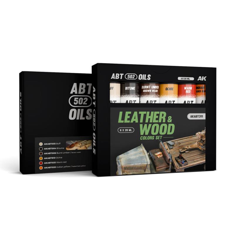 8435568344709 - LEATHER & WOOD COLORS SET - ABT 502 OILS 8435568344709 - LEATHER & WOOD COLORS SET - ABT 502 OILS