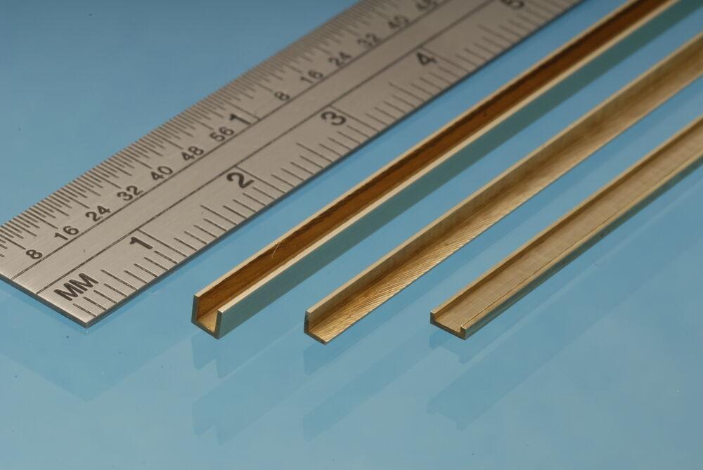 Brass C Channel 1 x 3.0 x 1 mm