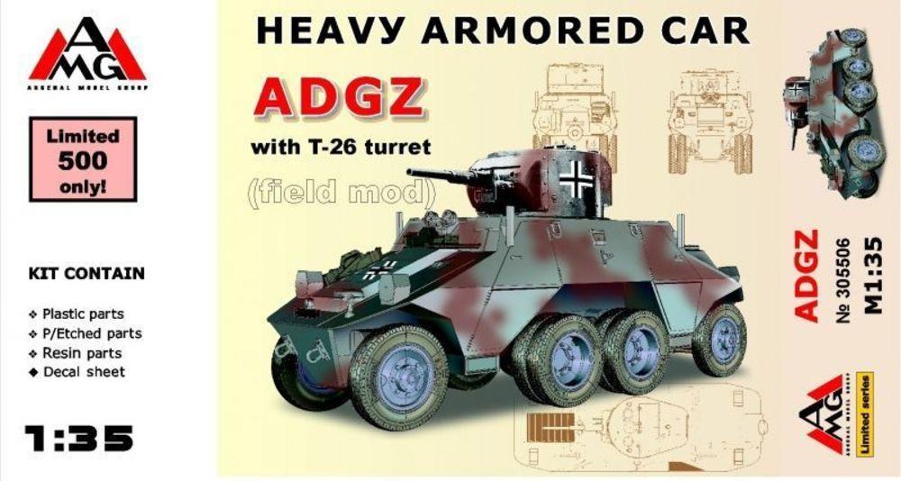 Modellbau: AMG Heavy Armored Car ADGZ with T-26 turret( field mod)