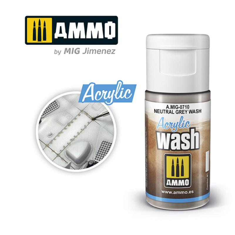 Wash günstig Kaufen-ACRYLIC WASH Neutral Grey Wash. ACRYLIC WASH Neutral Grey Wash <![CDATA[AMMO by MIG Jimenez / A.MIG-0710]]>. 