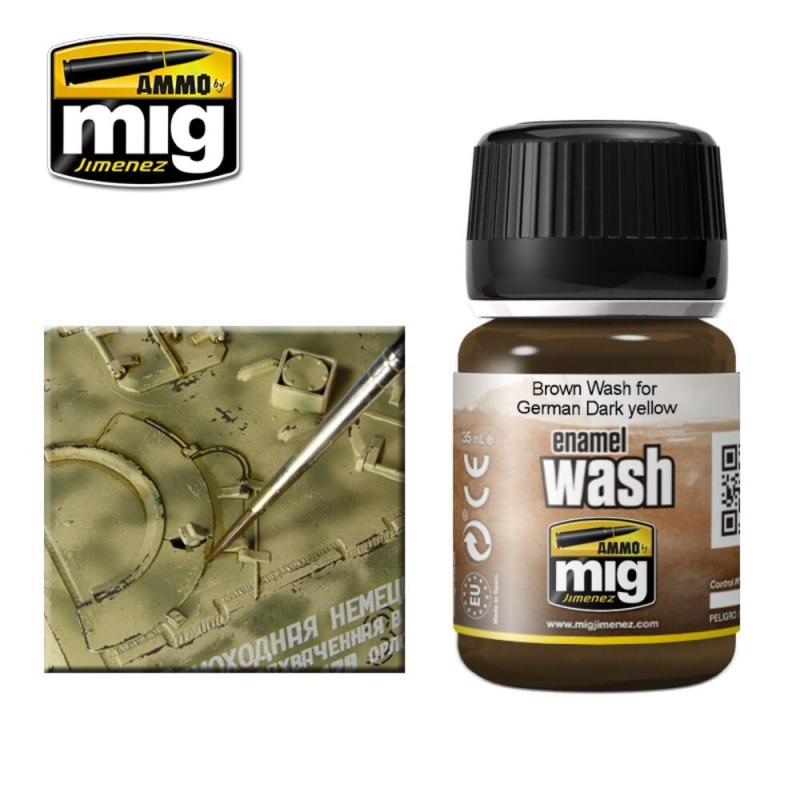 SH 100 günstig Kaufen-Brown WASH for German Dark Yellow. Brown WASH for German Dark Yellow <![CDATA[AMMO by MIG Jimenez / A.MIG-1000]]>. 