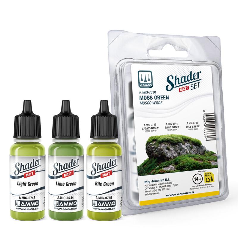 Matt SHADER Set Moss Green