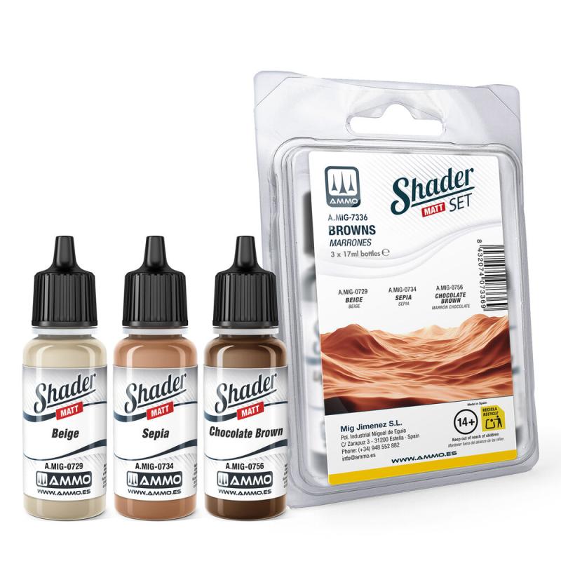 Matt SHADER Set Browns