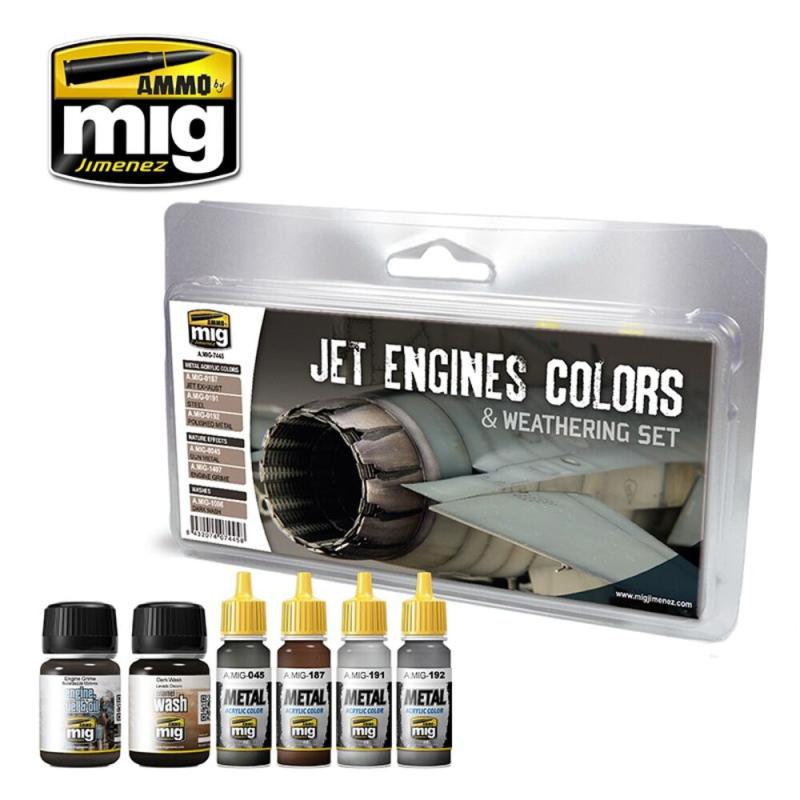 by The günstig Kaufen-Jet Engines Colors & Weathering Set. Jet Engines Colors & Weathering Set <![CDATA[AMMO by MIG Jimenez / A.MIG-7445]]>. 