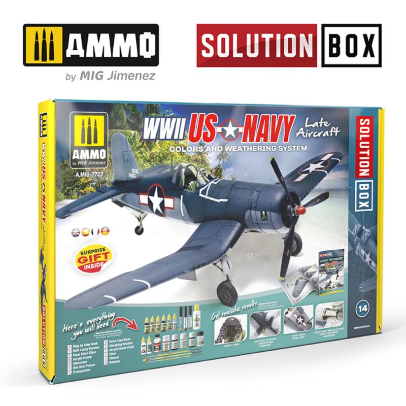 Solution X günstig Kaufen-SOLUTION BOX 14 - US Navy WWII Late. SOLUTION BOX 14 - US Navy WWII Late <![CDATA[AMMO by MIG Jimenez / A.MIG-7723]]>. 