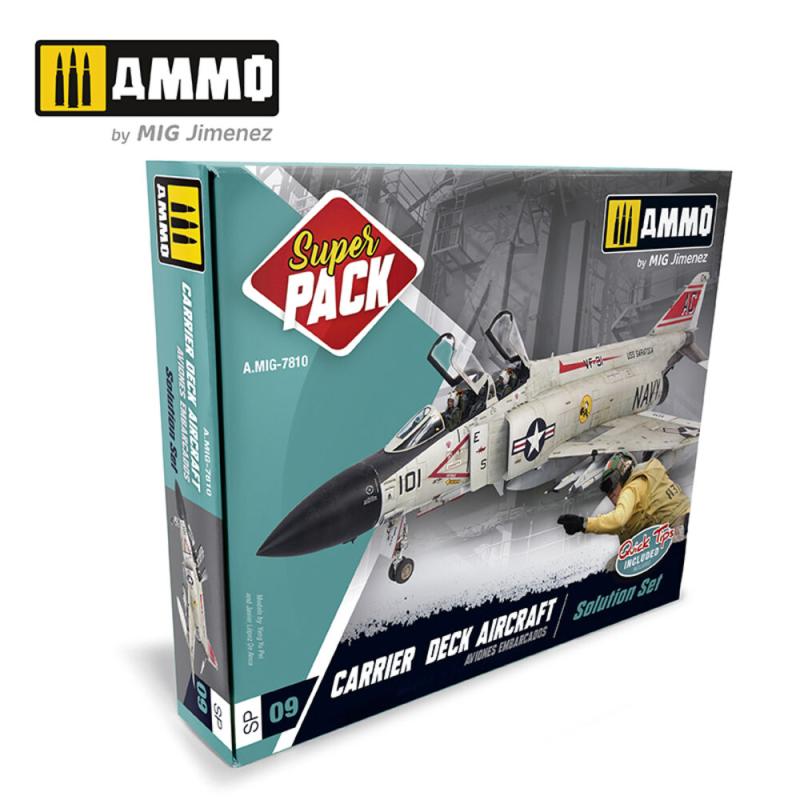 Car Set günstig Kaufen-SUPER PACK Carrier Deck Aircraft Solution Set. SUPER PACK Carrier Deck Aircraft Solution Set <![CDATA[AMMO by MIG Jimenez / A.MIG-7810]]>. 