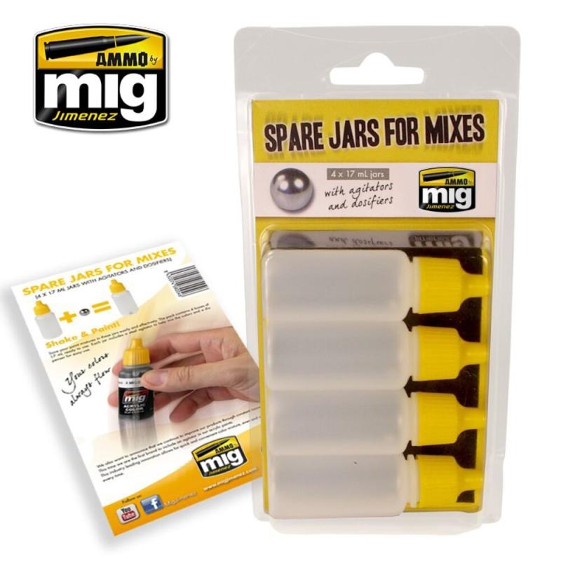 17 x günstig Kaufen-Spare Jars for Mixes (4 x 17mL jars with agitator and dosifier). Spare Jars for Mixes (4 x 17mL jars with agitator and dosifier) <![CDATA[AMMO by MIG Jimenez / A.MIG-8004]]>. 
