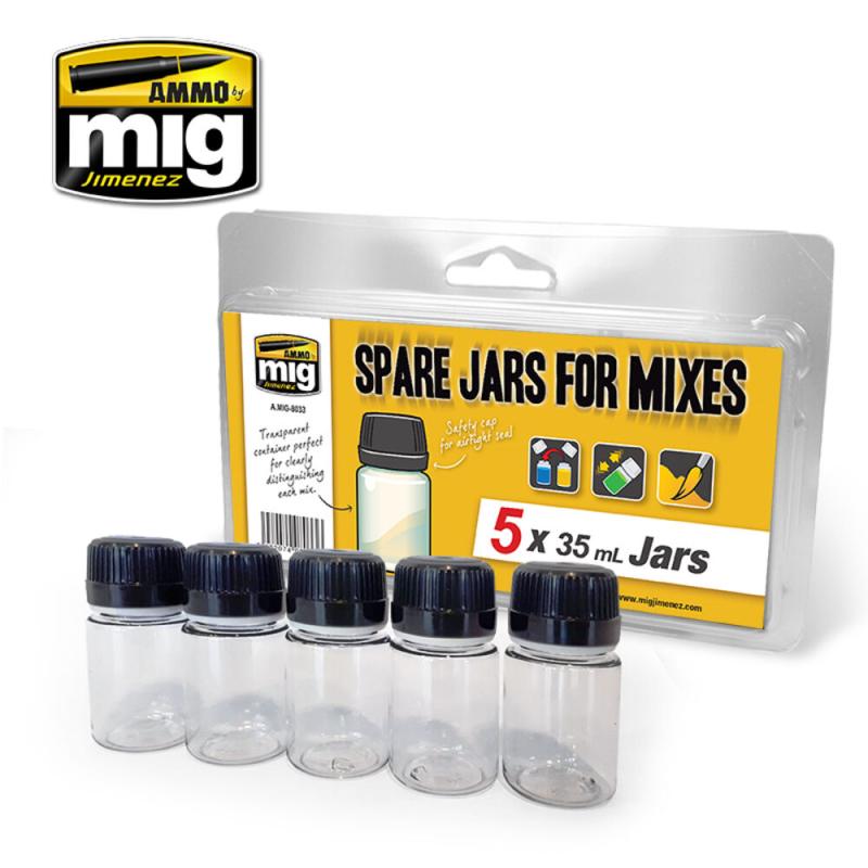 8432074080336 - Spare Big Jars for Mixes (5 x 35mL jars) 8432074080336 - Spare Big Jars for Mixes (5 x 35mL jars)