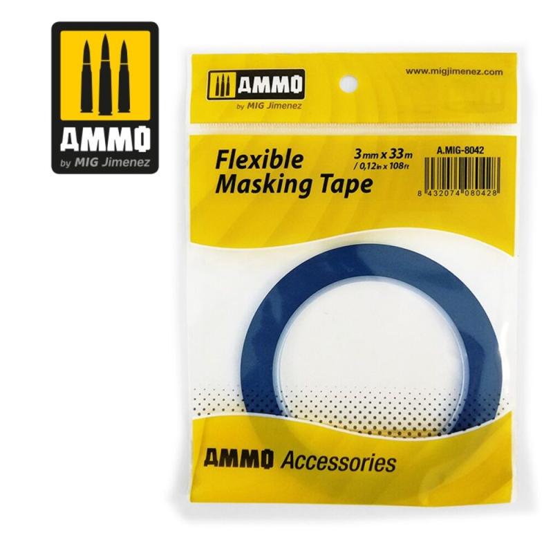 Masking Tape günstig Kaufen-Flexible Masking Tape (3mm x 33M). Flexible Masking Tape (3mm x 33M) <![CDATA[AMMO by MIG Jimenez / A.MIG-8042]]>. 