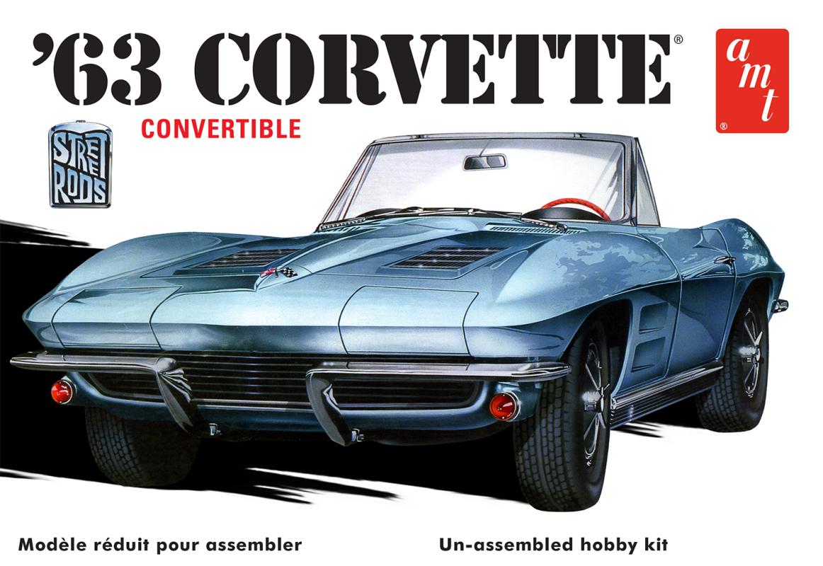 Corvette günstig Kaufen-1963 Chevy Corvette Convertible. 1963 Chevy Corvette Convertible <![CDATA[AMT/MPC / 1335M/12 / 1:25]]>. 