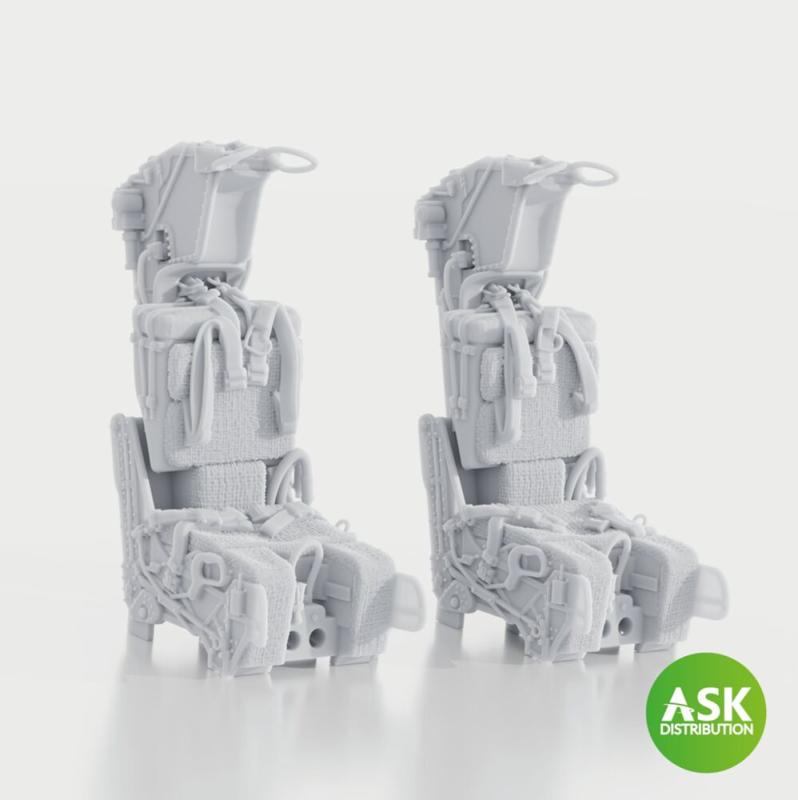 8599260077959 - GRU-7A Ejection Seats for F-14A B Late - with seat belts (2pcs) [Trumpeter]