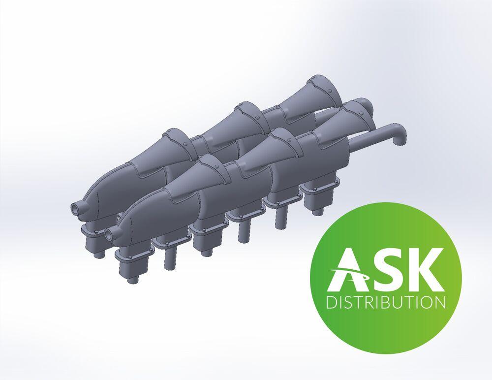 8599260024083 - Spitfire Mk - Shrouded Fishtail exhausts [Eduard]