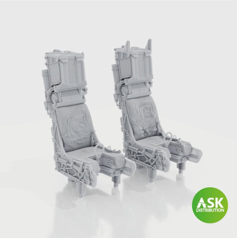 SJU-17 - Ejection seats excluding seat belts - 2 Stück - F-14D - 3D print [Tamiya]