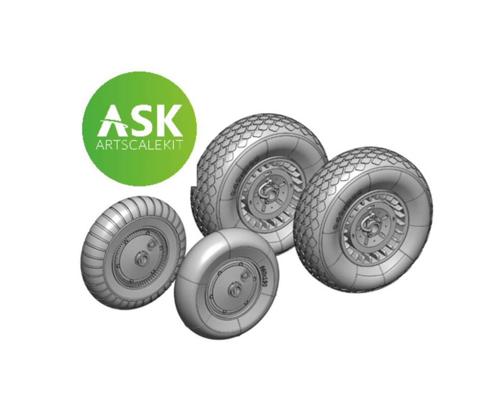 Me 262 - Wheels detail set - 3D print [Arma Hobby]