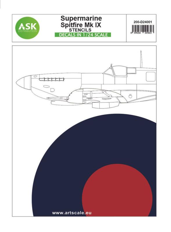 8599260004603 - Spitfire MkIX - stencils 8599260004603 - Spitfire MkIX - stencils
