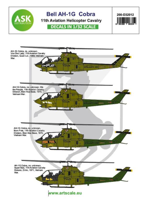 8592000003324 - Bell AH-1G Cobra 11th Aviation Helicopter Cavalry