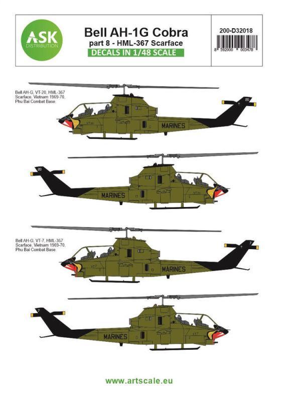 8592000003478 - Bell AH-1G Cobra part 8 - HML367 Scarface 8592000003478 - Bell AH-1G Cobra part 8 - HML367 Scarface
