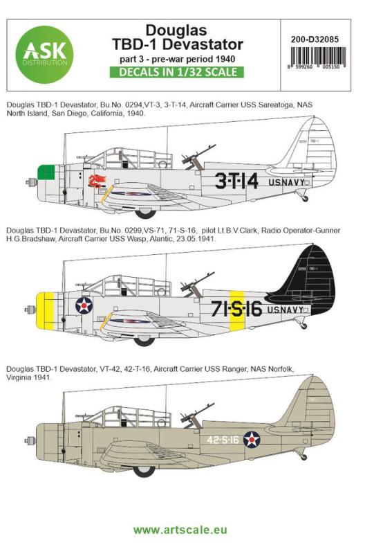 8599260005150 - Douglas TBD-1 Devastator part 3 - pre-war period 1940 8599260005150 - Douglas TBD-1 Devastator part 3 - pre-war period 1940