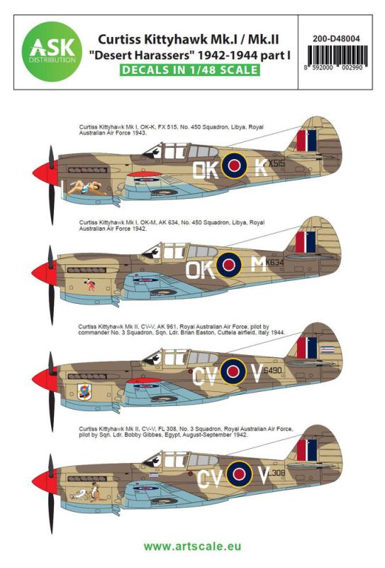 8592000002990 - Curtiss Kittyhawk MkI   MkII Desert Harassers 1942-1944 part I 8592000002990 - Curtiss Kittyhawk MkI   MkII Desert Harassers 1942-1944 part I