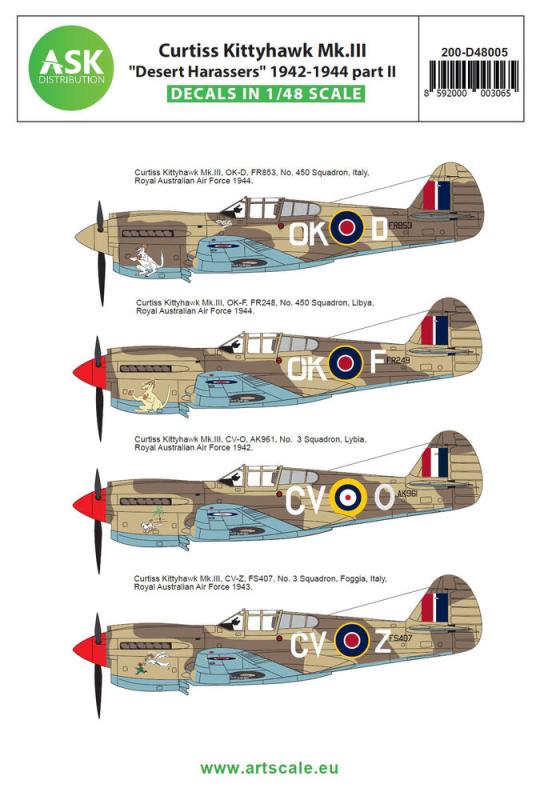 8592000003065 - Curtiss Kittyhawk MkIII Desert Harassers North Africa   Italy 1942-1944 part II