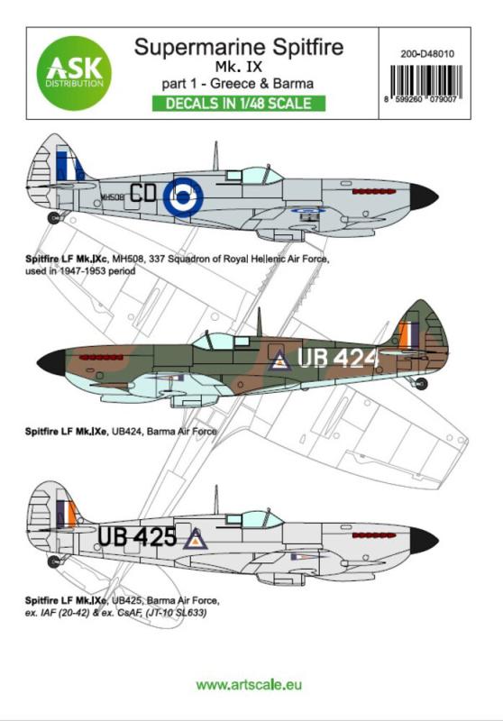 8599260079007 - Spitfire MkIXc and MkIXe part 1 - Greece Burma (limited edition) 8599260079007 - Spitfire MkIXc and MkIXe part 1 - Greece Burma (limited edition)