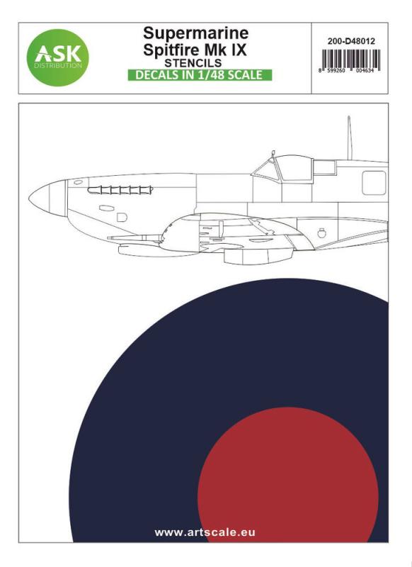 8599260004634 - Spitfire MkIX - stencils 8599260004634 - Spitfire MkIX - stencils