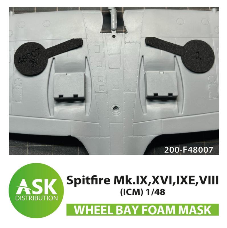 8599260078604 - Spitfire MkIX XVI IXE VIII FOAM flexibel wheel bay mask for ICM