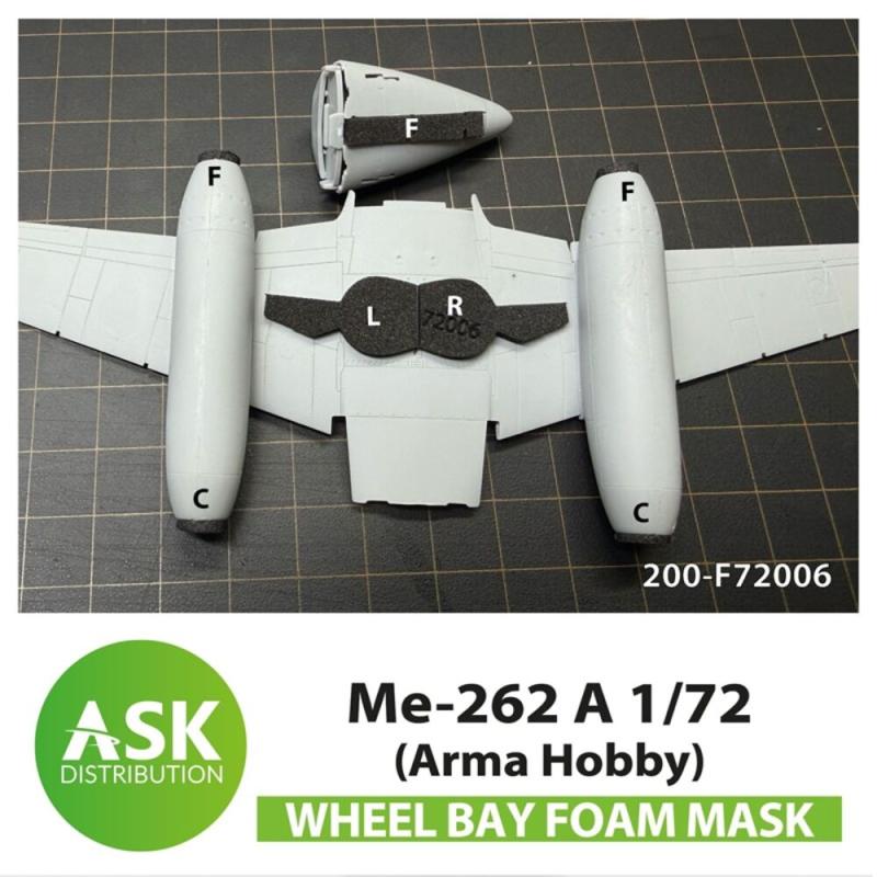 Me 262A - Wheel bay FOAM flexibel fit mask [Arma Hobby]