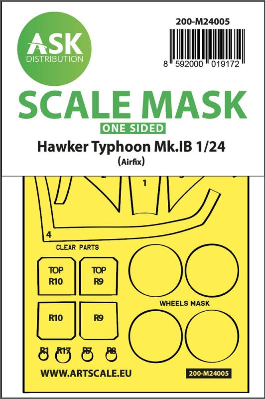8592000019172 - Hawker Typhoon MkIB - One-sided express masks [Airfix]