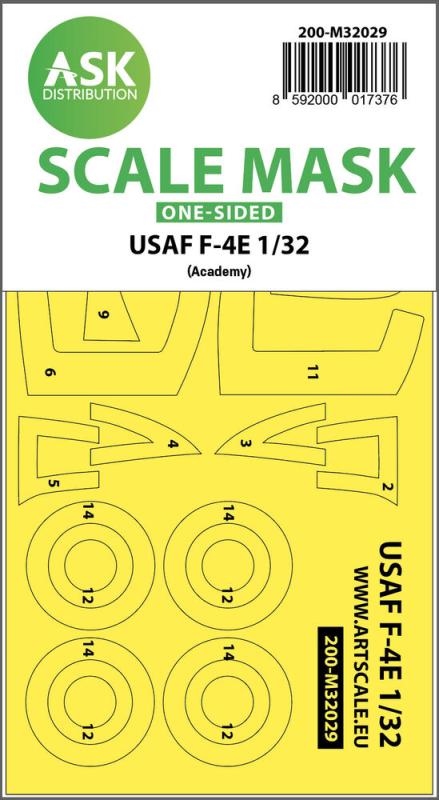 8592000017376 - USAF F-4E Phantom Viet-Nam war - One-sided mask for Academy