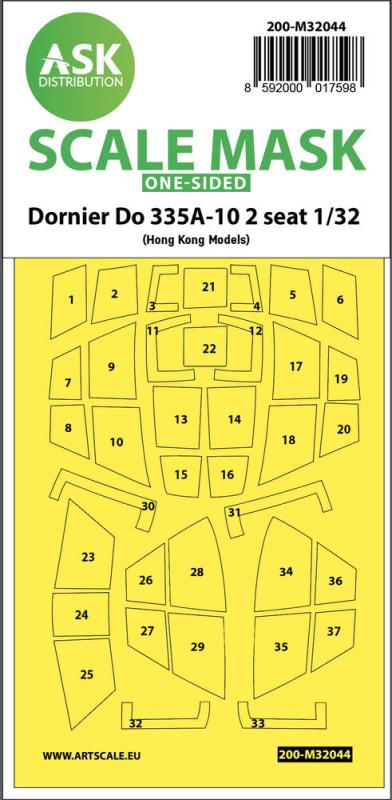 8592000017598 - Dornier Do 335A-10 two seater - One-sided mask [HK Models]