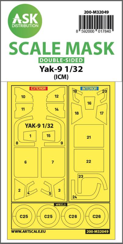 8592000017840 - Yak-9 - Double-sided pre-cutted mask [ICM]