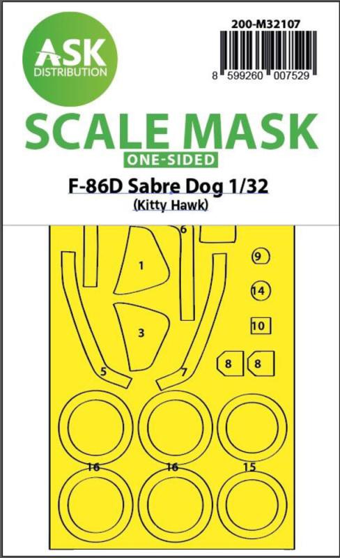 8599260007529 - F-86D Sabre Dog - One-sided express fit mask [Kitty Hawk]