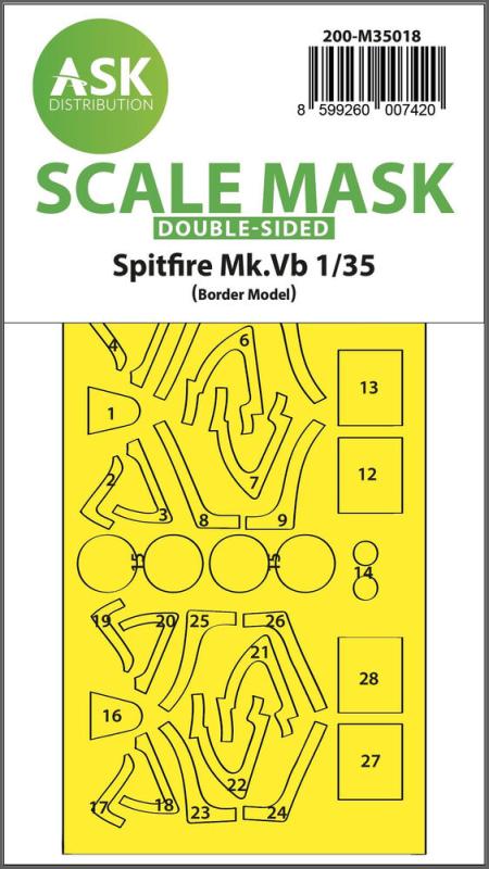 8599260007420 - Spitfire MkVb - Double-sided express fit painting mask [Border Model]