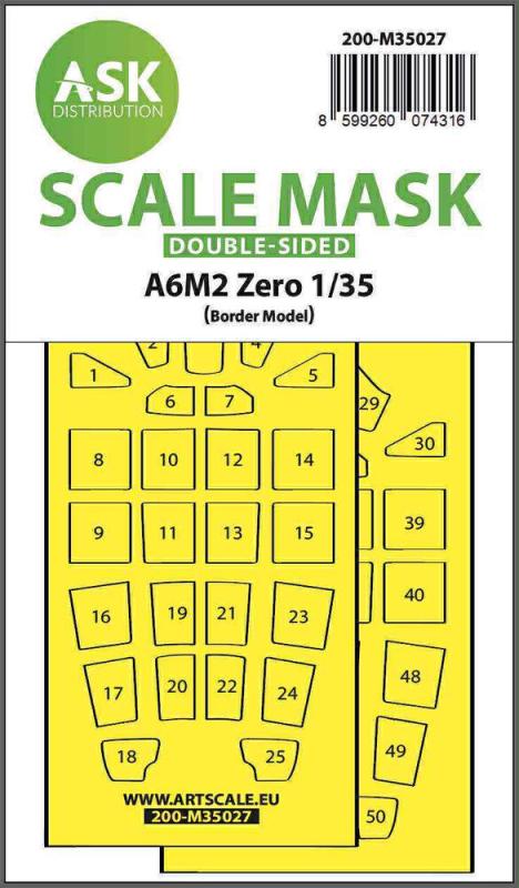 8599260074316 - A6M2 Zero - Double-sided painting mask [Border Model]