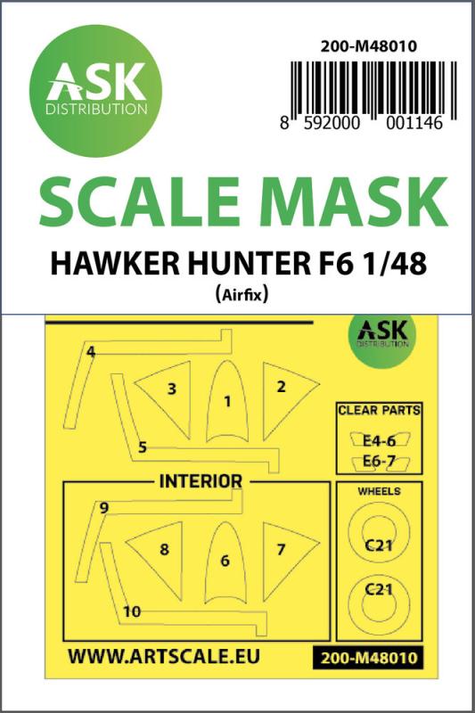 8592000001146 - Hawker Hunter F6 - Double-sided painting mask [Airfix]