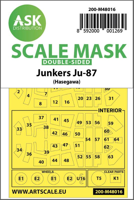 8592000001269 - Junkers Ju 87D-3 - Double-sided painting mask [Hasegawa]