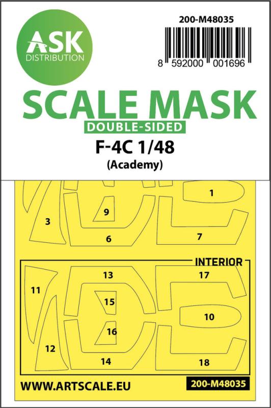8592000001696 - F-4C - Double-sided painting mask [Academy]