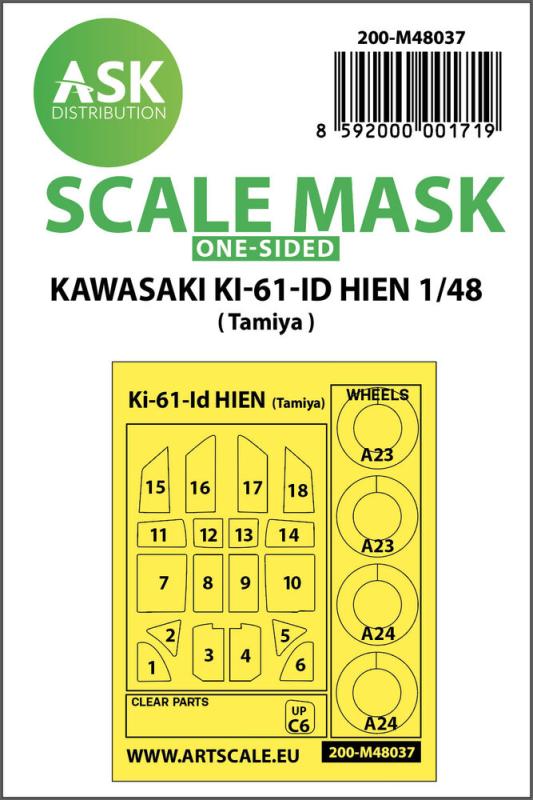8592000001719 - Kawasaki Ki-61-ID Hien - One-sided painting mask [Tamiya]